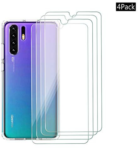 AQGG Huawei P30 Pro Pantalla Premium Film, [4 Piezas] Vidrio Templado Cristal Templado Protector de Pantalla para Huawei P30 Pro