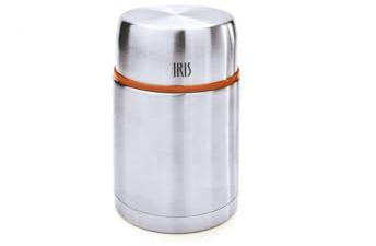 Iris Barcelona - Termo Comida Lunchbox de Acero Inoxidable, Fiambrera Térmica para Alimentos Sólidos Calientes y Fríos, Conserva Temperatura hasta 9 Horas, Hermético con Doble Tapa y Válvula, 0,75L