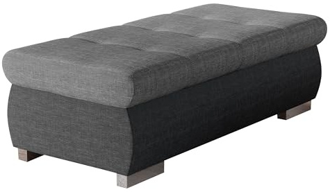 Mirjan24 Polsterhocker Sitzbank Orkan groß Hocker Sitzhocker Modern Pouf Fußbank Sitzmöbel 120x60 (Lux 06 + Lux 05)