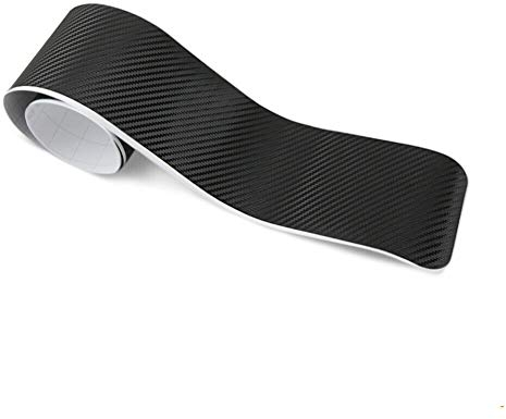 Ladekantenschutz Folie,MoreChioce 3D Carbon Fiber Lackschutzfolie Einstiegsleisten Aufkleber Selbstklebend Kofferraumschutz Trim Abdeckung Kantenschutz Kohlefaser Stoßstangenschutz,90x7cm