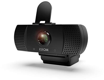 KROM KAM Cámara Web Diseñada para Gaming - Webcam 1080p, 30fps, microfono Incorporado, tripode Incluido, USB, Negro