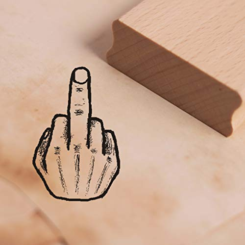 Stempel Mittelfinger - Motivstempel ca. 25 x 38 mm