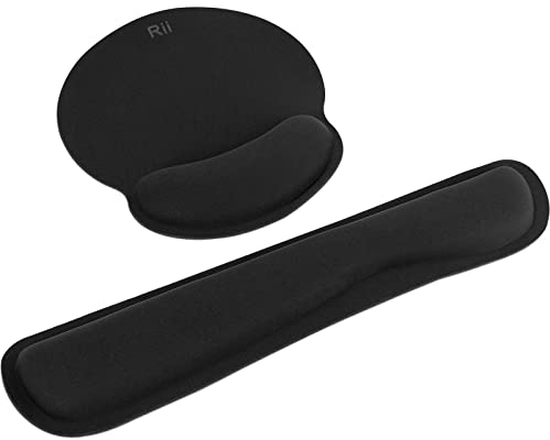 mafiti Mauspad-Handballenauflage, Mouse pad & Tastatur Handgelenkstütze Set, Ergonomisch Mauspad für Tastatur und Maus mit Memory-Schaum, rutschfeste, langlebig für Computer-Laptop-Büroarbeiten