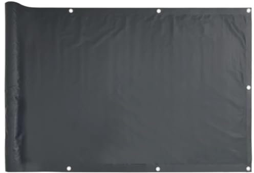 vidaXL Balkon Sichtschutz Bespannung Terrasse Windschutz Sonnenschutz Balkonbespannung Balkonverkleidung Anthrazit 120x300cm Oxford-Gewebe