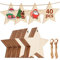 40 Stück Holzanhänger Stern Holz Deko 8.5cm Hängesterne Dekohänger Holzsterne Holzscheiben zum Bemalen & Basteln mit Fäden für Hochzeitsanhänger Weihnachten Geschenkanhänger (40 Stern)