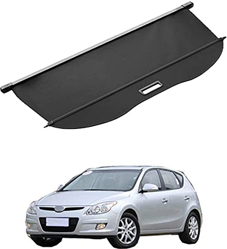 für Hyundai i30 Hatchback 2009-2019 Ausziehbar Kofferraumabdeckung Rollo Kofferraum Abdeckung Ablagen Kofferraum Schutz Abdeckung Auto Styling zubehöR Schwarz
