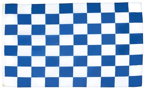 AZ FLAG Bandiera A Scacchi Bianchi E Blu 90x60cm - Bandiera Scacchiera Bianca ED Azzurra 60 x 90 cm