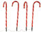 Spetebo LED Garten Leuchtstecker - 4er Set XXL Zuckerstangen / 76 cm - Weihnachts Winter Deko beleuchtet Außen mit Timer für Garten Balkon Terrase