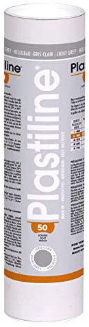 Jacques Herbin 1650T - Plastiline, 1kg, Härtegrad 50, ideal zum Modellieren, 100% wiederverwendbar, Hellgrau