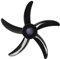 Aislor Plastic Fan Blades Replacement Part Fits for 16-inch Standing Pedestal Fan or Table Fanner Black N 20 Inch