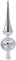 Gadpiparty Weihnachtsbaumspitze Silber Weihnachtsbaumspitze Dekorative Flaggenmast Top Kappe Ornament für Draußen Indoor Winter Urlaub Baumdekoration