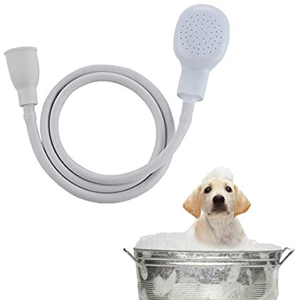 ZYWUOY Portable Handheld Shower Head, Single Tap Bath Sink Shower Head Spray for Bathing Baby Pets, Shower Head and Hose Set for Bath Taps, Simple Quick-connect Faucet Shower with a Clamp 1.1m