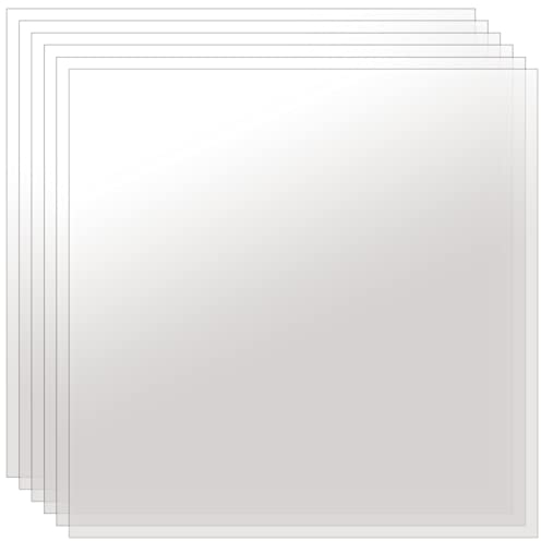 MUKLEI 6 Pack 30 x 30cm Acrylic Sheet, 3mm Clear Acrylic Board, Panel Sheets for Picture Frame, Printing, DIY, Craft, Glass Replacement