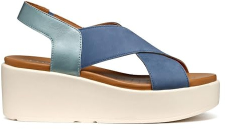 Geox Sandalo da donna D Xand 2.2s B Wedge, Avio, 38 EU