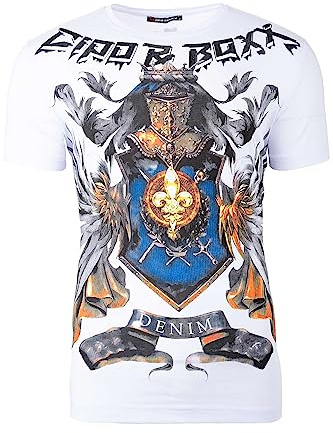 Cipo & Baxx Herren T-Shirt Markante Auffällige Extravagante Designs