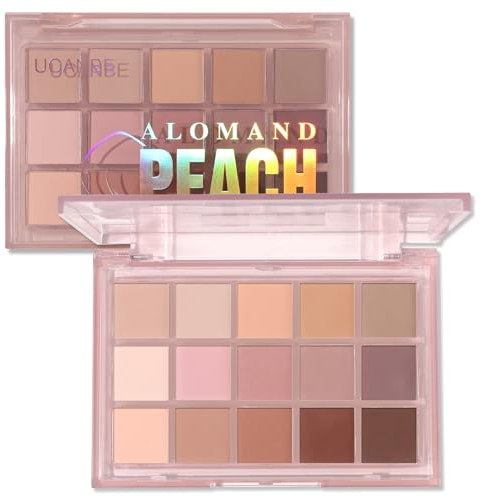 UCANBE Lidschatten Palette Matt 15 Farben - Eyeshadow Palette Matte - Make Up Palette Multi Colour Hohe Farbwiedergabe, Wasserdicht, Langlebig (Peach)