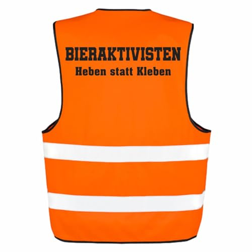 Spaß Kostet Männer Warnweste Unfallweste Bieraktivisten HEBEN statt KLEBEN malle saufen