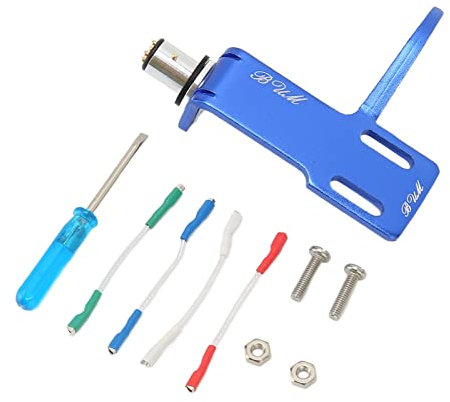 Iversal Phonograph Head Shell Phonograph Turntable Headshell Aluminum Alloy Headshell Cartridge Keeper Stylus Stand LP Stylus Stand for Record Players Turntab (Blue)