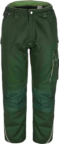 TMG | Arbeitshose Finesse für Herren, leichte Cargo Bundhose mit Kniepolster & viel Stauraum, robust, grün | Gr. 62