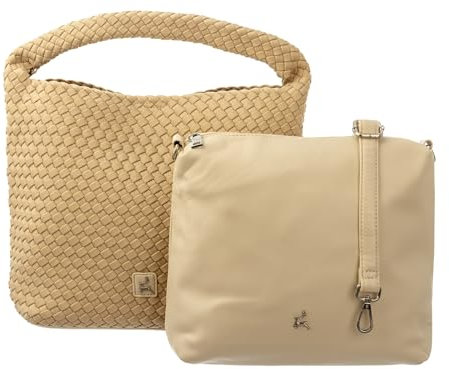 Ledermeid Prato LM Joyce S973-W Neopren Umhängeteasche Bag in Bag beige