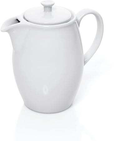 8x Kaffeekanne 600 ml, weiß, Porzellan