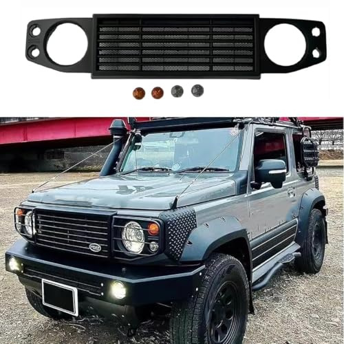 ASKKLP Auto Vordere Stoßstange Kühlergrill für Suzuki Jimny 2019-2024, KüHlergrill Front Ersatz Hauben Auto-Frontstoßstangengrill Zubehör