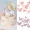 20 Pcs Butterfly Cake Topper Decorations, 3D Cupcake Toppers Gold-Rimmed Pink and Purple Butterfly for Girls Women Happy Birthday Cake Wedding Party Food Decorations Supplies