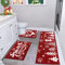 Enyhom Weihnachten Badezimmerteppich Set 3 Teilig, rutschfest Absorbent Weihnachtsbaum Badematten Badvorleger Waschmaschinenfest duschteppich Weihnachtselch wc vorleger mit Ausschnitt