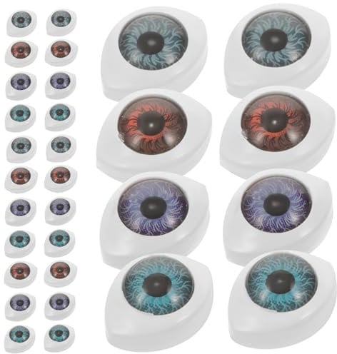 ULDIGI 300 Pcs Eyeballs Toy Fake Eyeballs Doll Eyeballs Scary Eyes Eyeballs for Soft Toy Oval Doll Eyes Fake Eyes Horror Props Bear Eyes Safety Eyes Scary Eyeballs Toys DIY Fake Eyes