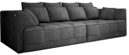 DomiMeble | Big Sofa Tiga XXL, Schlafsofa, Couch, Schlafcouch mit Schlaffunktion 302 cm Breit (Aphrodite 22)