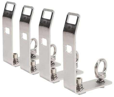 4 Stück Dachträger-Laststopper, Laststopper Ersetzen T-Nut-LKW-Querstange aus 304 Edelstahl für Leiter, Brennholz, Ski, Kajak