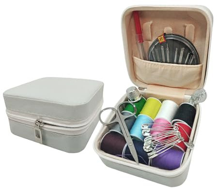 Nähkasten-Set, tragbar, Nähgarn-Set, Nähkästchen für Bastelarbeiten, komplettes Nähkästchen, Nähkästchen (Minze)