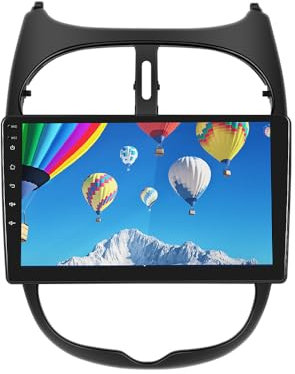 6G+128G 8 Core Inalámbrico Carplay Android Radio de Coche para Peugeot 206 206CC 206SW 2000-2016 Citroen C2 2002-2010 9 Pulgadas Radio Android Auto GPS Navi WiFi Bluetooth FM/RDS/DSP EQ Cámara Trasera