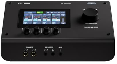 YAMAHA URX22 USB-C Audiointerface – Kompaktes 4-In/2-Out-Interface mit 32-Bit/192 kHz Audio, Touch-LCD-Steuerung, integriertem DSP-Mixing & Effekten für Kreative und Musiker – Schwarz