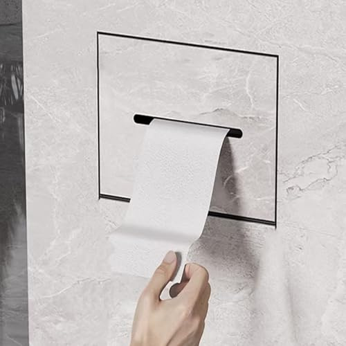 Niche Salle de Bain a Encastrer Porte-Papier Toilette Encastré et Carrelable, Petit Modèle ; Nid Murale Encastrée Dissimulée pour Toilettes / Salle de Bain ; Distributeur de Papier Toilette(Greige)