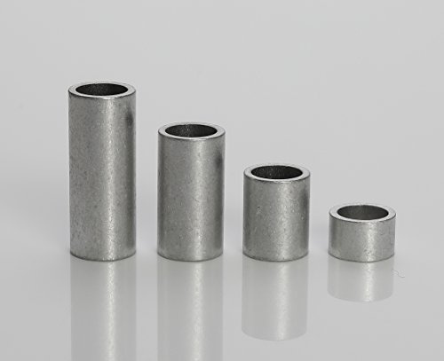 Aluminium Abstandshülsen, Distanzhülsen – ohne Innengewinde, M6 Schrauben beweglich durchsteckbar – 8 x 6 x 1 mm (Außen x Innen x Wandstärke) – 30 Stück, Länge 20 mm