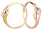 Ardeo Aurum Damenring aus 333 Gold bicolor Weißgold Rosegold mit Zirkonia im Brillant-Schliff Verlobungsring Solitär
