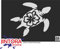 JINTORA - Autoaufkleber Tuning - Auto Aufkleber - Schildkröte Hawaii - 118x99 mm - Auto Sticker Bus Fenster Heckscheibe Camper wetterfest Outdoor Sticker Auto Deko LKW Tuning Selbstklebend - Silber