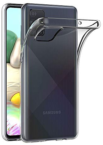 AICEK Hülle Compatible für Samsung Galaxy A71 Transparent Silikon Schutzhülle für Samsung A71 Case Clear Durchsichtige TPU Bumper Galaxy A71 Handyhülle (6,7 Zoll)