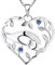 YL Mama Kette 925 Sterling Silber Dezember Geburtsstein Tansanit Mutter halten Kinderhand Anhänger Halskette Geschenke für Mama