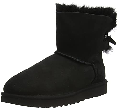 UGG Damen Mini Bailey Bow Evergreen CLASSIC BOOT, Schwarz, 40 EU