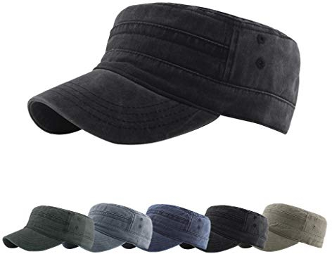 Yutdeng Herren Damen Military Army Cap Baumwolle Klassische Militärhüte Verstellbare Armee Kappe Mode Flache Kappe Sonnenhut Sport Baseballmütze