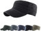 Yutdeng Casquette plate unisexe en coton, réglable, style militaire/baseball, noir, taille unique