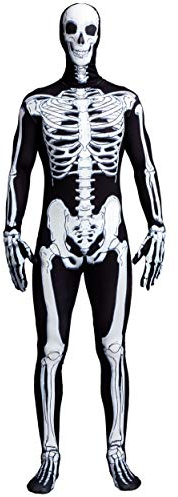 Spooktacular Creations Costume d'Halloween avec os de squelette pour homme avec masque à capuche de squelette