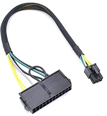 iHaospace ATX 24 Pin to 6Pin ATX PSU Power Adapter Cable for Dell 3650 3040 7040 Motherboard