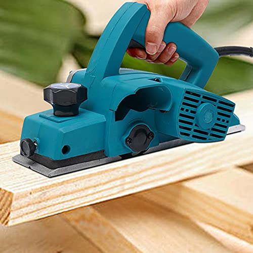 Cepilladora manual eléctrica, 800W 11000rpm, ancho de cepillado 82 mm, profundidad de corte 1 mm, cepilladora de madera portátil, cepilladora de cuchillos, cepilladora, kit de cepilladora eléctrica
