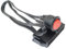 SQXBK Fuente de alimentación ATX hembra de 24 pines con interruptor de encendido y apagado, puente puente con cable trenzado y luz roja