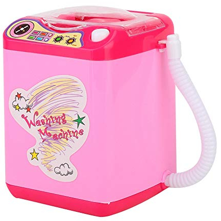 Lavadora de esponja de maquillaje, funciona con pilas (no incluidas) Mini dispositivo limpiador de brochas de maquillaje, para limpiar brochas de maquillaje niñas damas