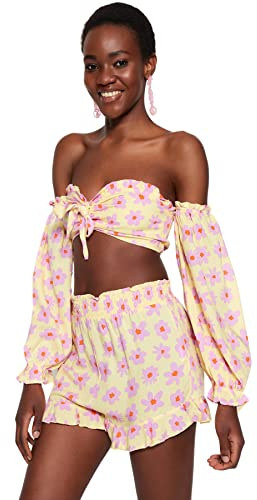 Trendyol Damen Zweiteiliges Set mit Tiermuster Hemd