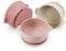 PandaEar Ensemble de 3 Bols pour Bébés avec Ventouse | Bol Alimentaire en Silicone pour Bébés, Enfants en Bas Âge et Tout-Petits (Rose Rouge Lin)